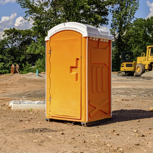 how often are the portable restrooms cleaned and serviced during a rental period in Van Vleck